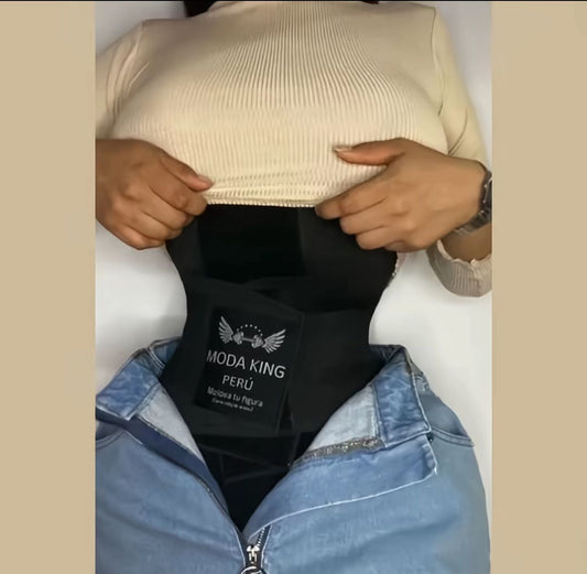 FAJA MODA K. RELOJ DE ARENA  NEGRO